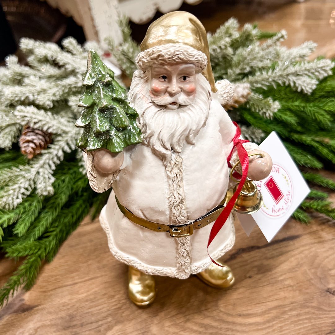 7.5&quot; Santa W/ Tree &amp; Bell