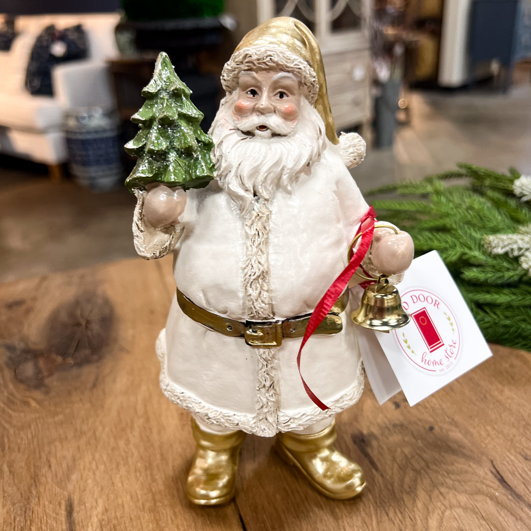 7.5&quot; Santa W/ Tree &amp; Bell